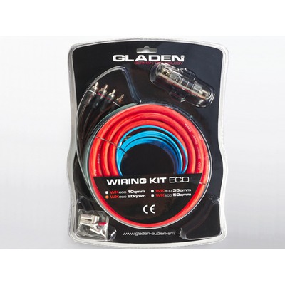 Autóhifi kábel készlet 20 mm2 erősítő bekötéshez Gladen Audio WK 20 - Kép 1.