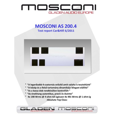 Mosconi AS 200.4 HIGH-END 4 csatornás autó erősítő - Kép 1.